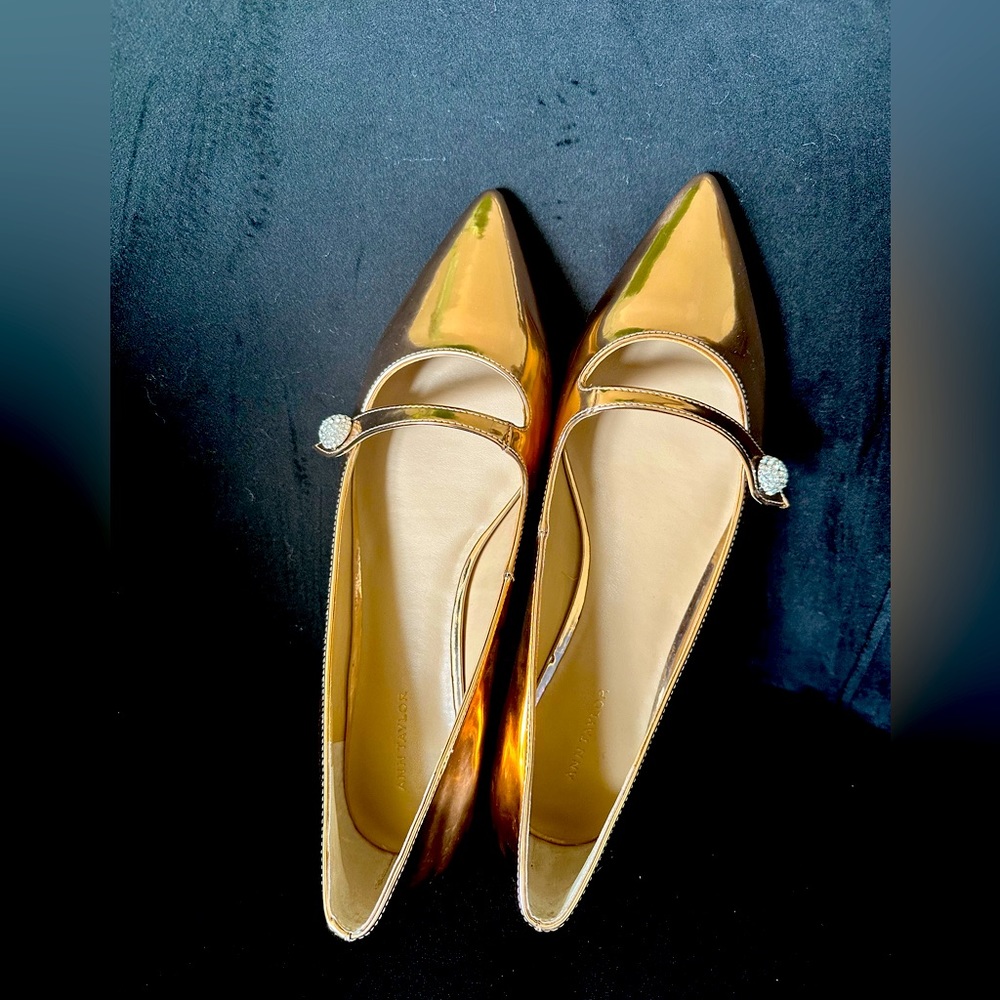 ANN TAYLOR ROSE GOLD POINTS.